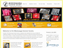 Tablet Screenshot of mississaugahumanesociety.com